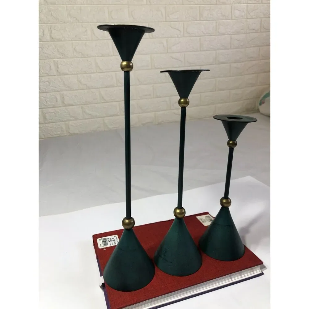 Rare Vintage IKEA Konfetti Candlestick Set 3 Anna Efverlund Postmodern Memphis